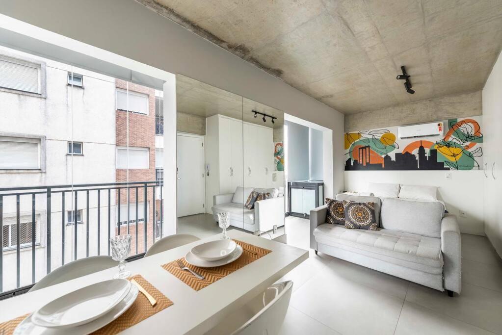93 New Studio, Spacious Design Near Paulista Av 公寓